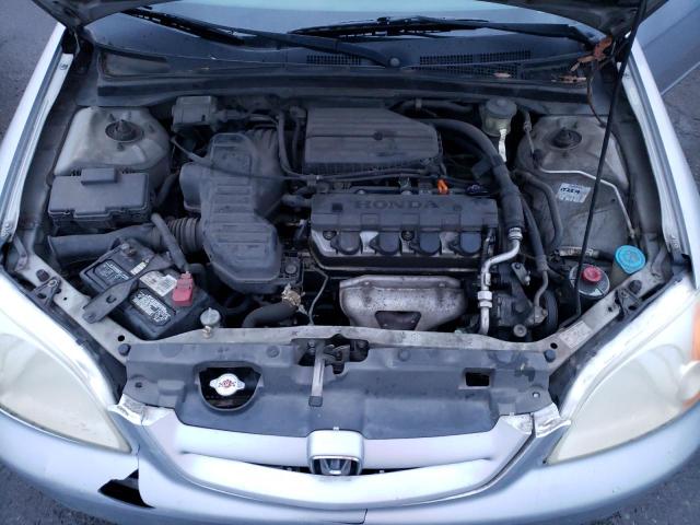 1HGEM22512L095296 - 2002 HONDA CIVIC LX SILVER photo 11