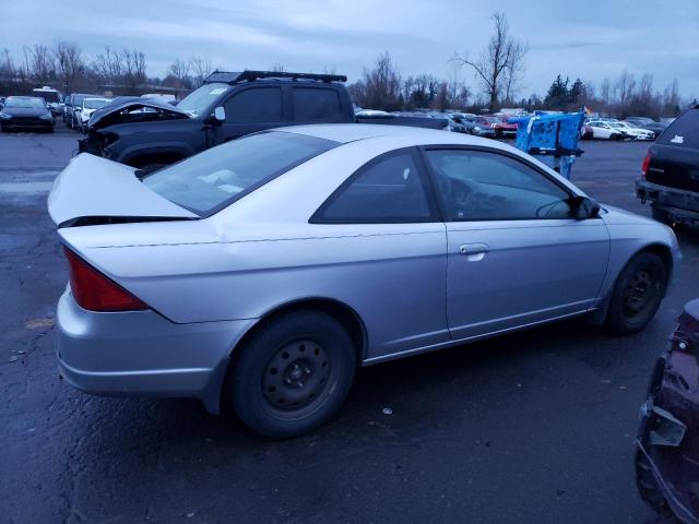 1HGEM22512L095296 - 2002 HONDA CIVIC LX SILVER photo 3