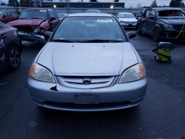 1HGEM22512L095296 - 2002 HONDA CIVIC LX SILVER photo 5