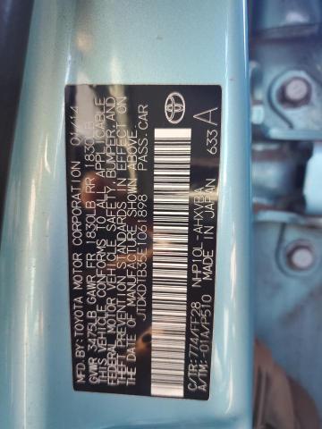 JTDKDTB35E1061898 - 2014 TOYOTA PRIUS C BLUE photo 12