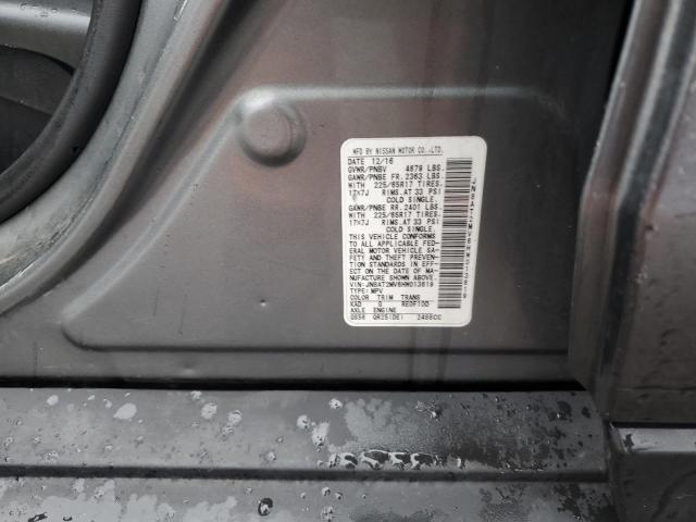 JN8AT2MV6HW013619 - 2017 NISSAN ROGUE S GRAY photo 12