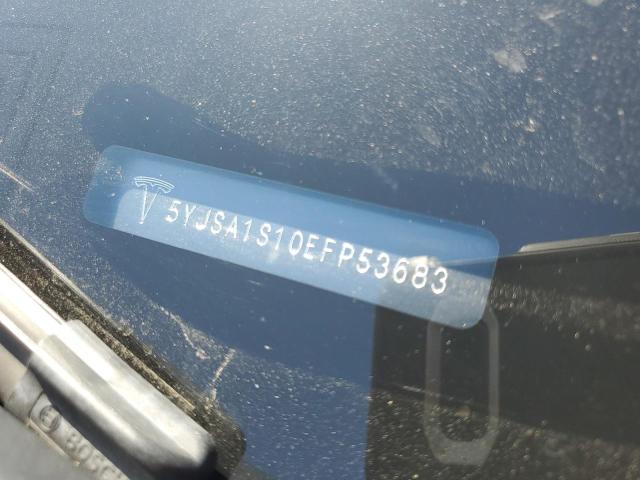 5YJSA1S10EFP53683 - 2014 TESLA MODEL S أزرق صورة 12