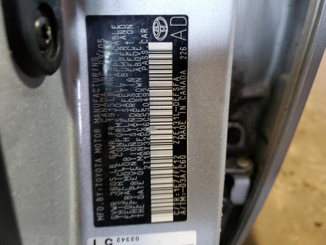 2T1BY32E86C550492 - 2006 TOYOTA COROLLA XRS SILVER photo 12