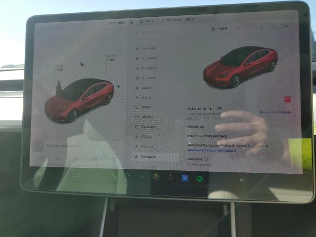 5YJ3E1EB3LF651949 - 2020 TESLA MODEL 3 Qırmızı foto 9