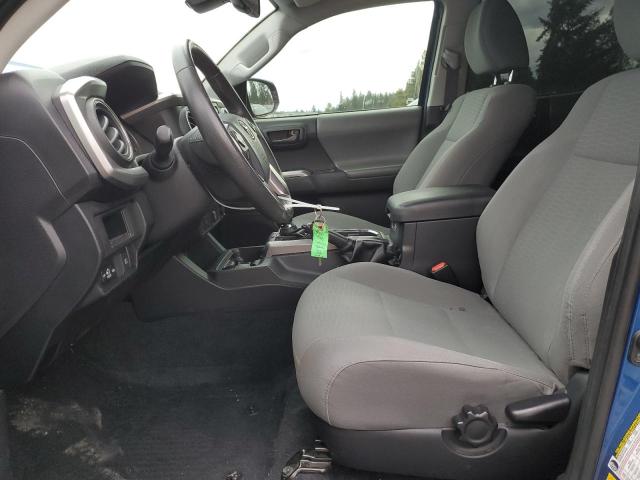 3TMAZ5CN1JM054338 - 2018 TOYOTA TACOMA DOUBLE CAB Синий фото 7