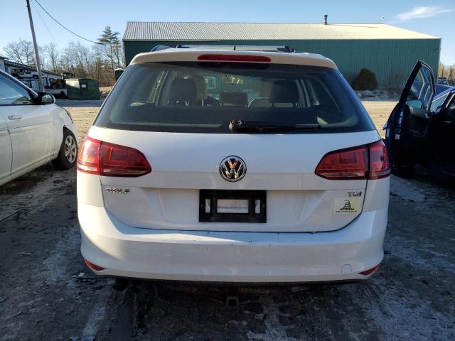 3VWCA7AU6FM517567 - 2015 VOLKSWAGEN GOLF SPORT TDI S WHITE photo 6