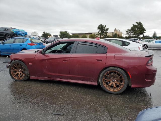 2C3CDXGJ9KH637626 - 2019 DODGE CHARGER SCAT PACK BURGUNDY photo 2