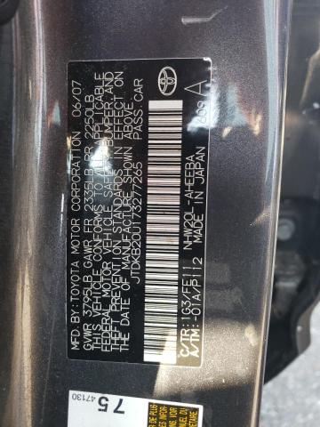 JTDKB20U173277265 - 2007 TOYOTA PRIUS GRAY photo 13