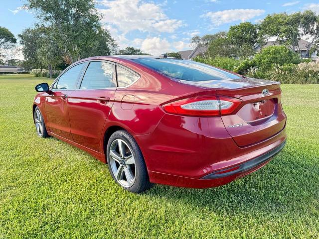3FA6P0H71FR164038 - 2015 FORD FUSION SE RED photo 3