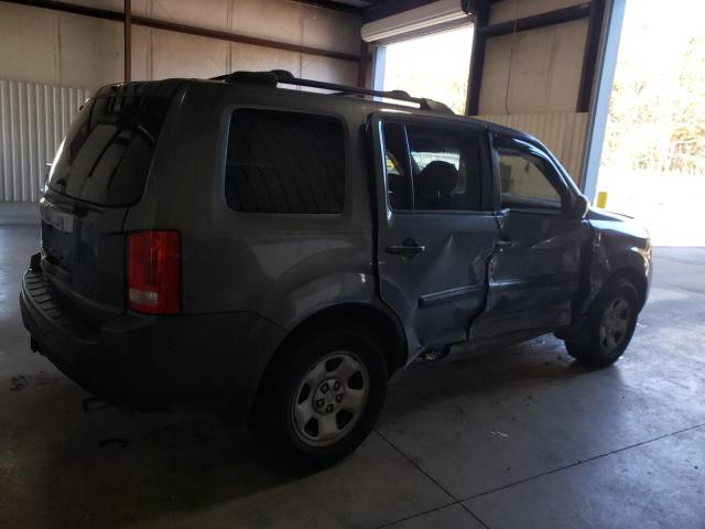 5FNYF3H29AB006357 - 2010 HONDA PILOT LX GRAY photo 3