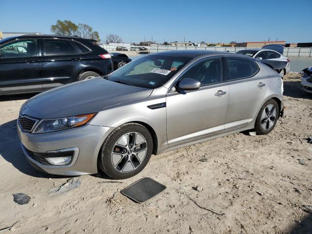 KNAGM4AD4D5041202 - 2013 KIA OPTIMA HYBRID SILVER photo 1