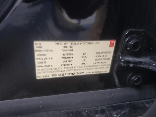5YJSA1E27GF124669 - 2016 TESLA MODEL S Qara foto 12