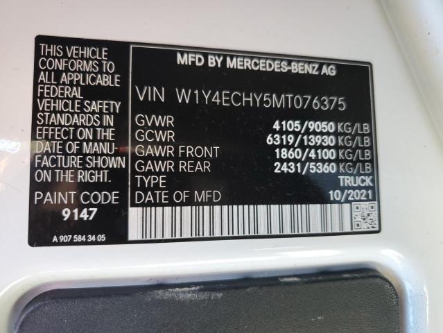 W1Y4ECHY5MT076375 - 2021 MERCEDES-BENZ SPRINTER 2500 白色 照片 14