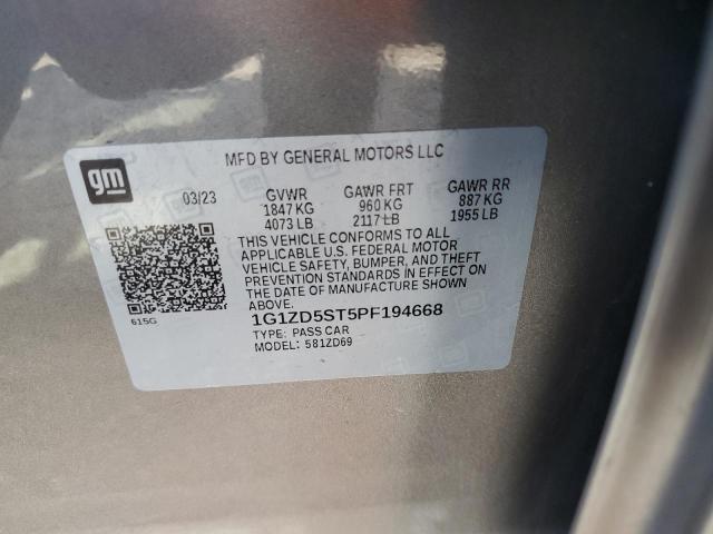 1G1ZD5ST5PF194668 - 2023 CHEVROLET MALIBU LT TAN photo 13