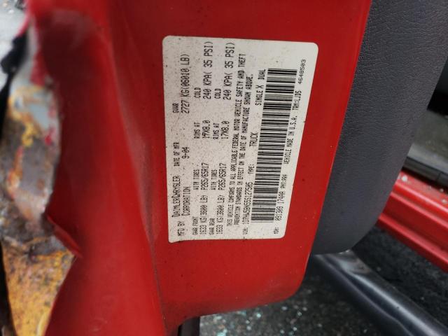 1D7HW58N55S127505 - 2005 DODGE DAKOTA QUAD LARAMIE RED photo 12