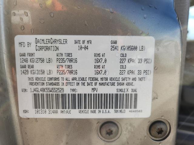 1J4GL48K55W552529 - 2005 JEEP LIBERTY SPORT Qəhvəyi foto 13