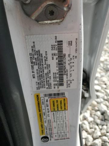 3FA6P0D97KR152980 - 2019 FORD FUSION TITANIUM 白色 照片 12