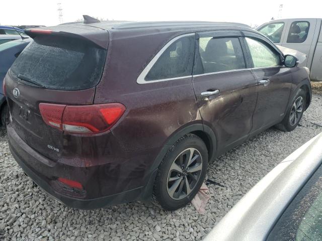 5XYPHDA58KG463672 - 2019 KIA SORENTO EX BURGUNDY photo 3