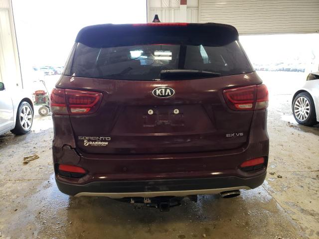 5XYPHDA58KG463672 - 2019 KIA SORENTO EX BURGUNDY photo 6