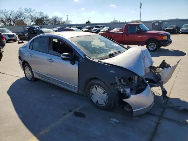 JHMFA36228S000212 - 2008 HONDA CIVIC HYBRID SILVER photo 4