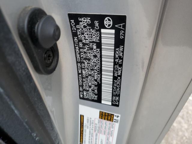 JTKDE177350034834 - 2005 TOYOTA SCION TC 银色 照片 12