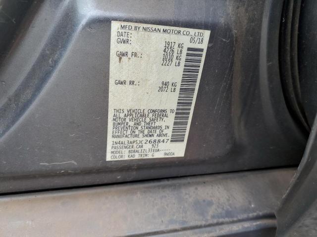 1N4AL3AP5JC268847 - 2018 NISSAN ALTIMA 2.5 GRAY photo 12