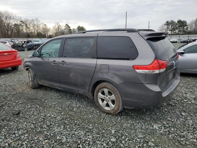 5TDKK3DC9BS111428 - 2011 TOYOTA SIENNA LE CHARCOAL photo 2