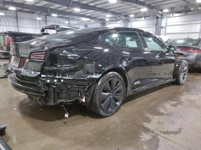 5YJSA1E56NF477217 - 2022 TESLA MODEL S BLACK photo 3