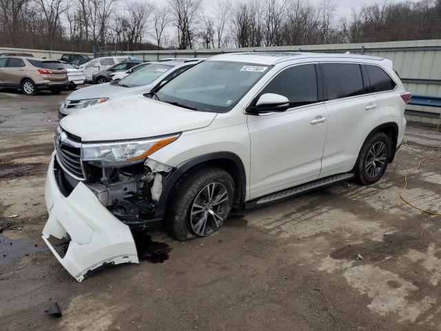 5TDJKRFH7GS288803 - 2016 TOYOTA HIGHLANDER XLE WHITE photo 1