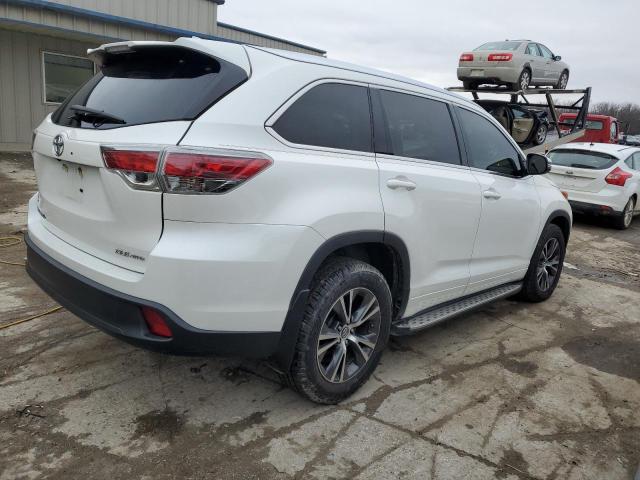 5TDJKRFH7GS288803 - 2016 TOYOTA HIGHLANDER XLE WHITE photo 3