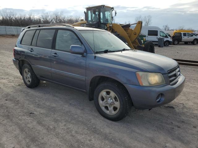 JTEGD21A030063430 - 2003 TOYOTA HIGHLANDER BLUE photo 4