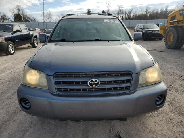 JTEGD21A030063430 - 2003 TOYOTA HIGHLANDER BLUE photo 5