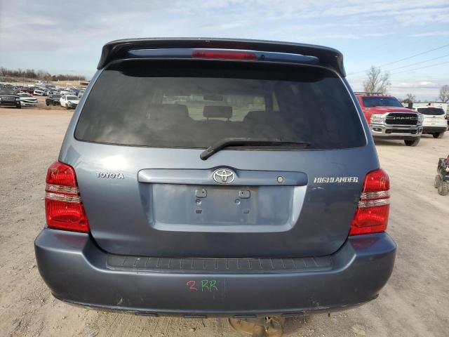 JTEGD21A030063430 - 2003 TOYOTA HIGHLANDER BLUE photo 6