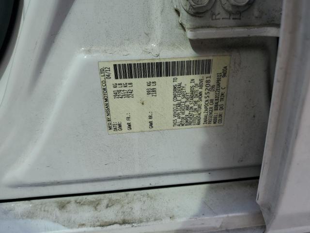 1N4AL2AP0CN552081 - 2012 NISSAN ALTIMA BASE 白色 照片 12