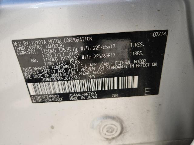 JTMBFREV9EJ012746 - 2014 TOYOTA RAV4 LE SILVER photo 13