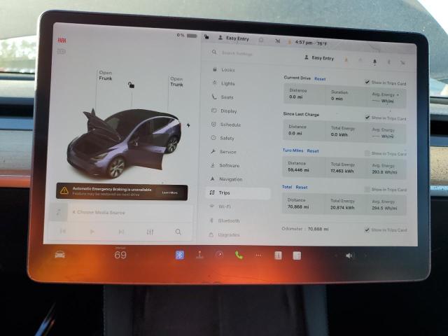 5YJYGDEE8MF262091 - 2021 TESLA MODEL Y CHARCOAL photo 9