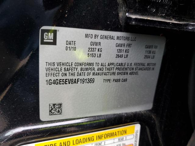 1G4GE5EV8AF191369 - 2010 BUICK LACROSSE CXS 黑色 照片 12