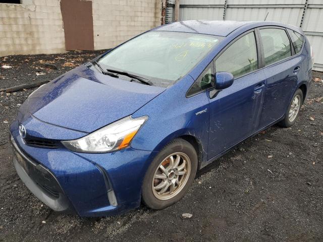 JTDZN3EU8FJ021400 - 2015 TOYOTA PRIUS V BLUE photo 1