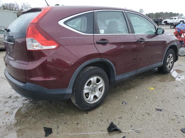 5J6RM3H39DL013422 - 2013 HONDA CR-V LX BURGUNDY photo 3