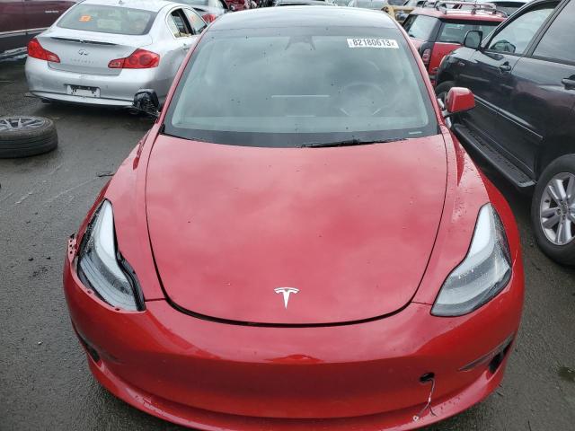 5YJ3E1EA2PF583091 - 2023 TESLA MODEL 3 RED photo 5