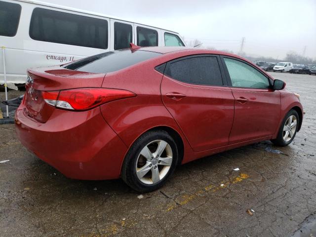 KMHDH4AE2BU126573 - 2011 HYUNDAI ELANTRA GLS RED photo 3