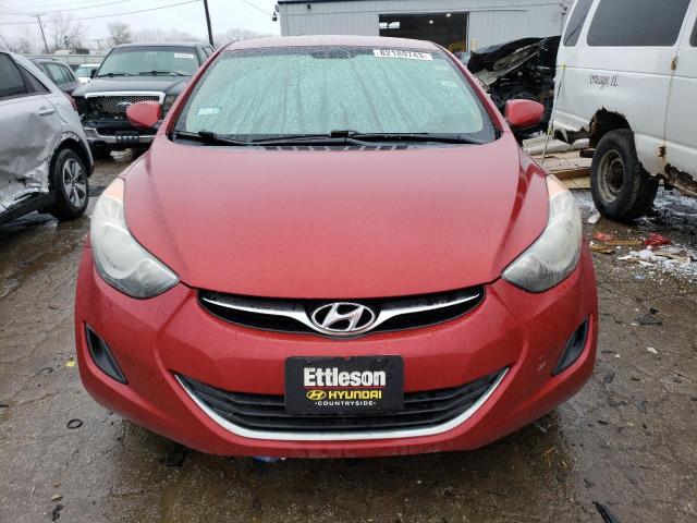 KMHDH4AE2BU126573 - 2011 HYUNDAI ELANTRA GLS RED photo 5