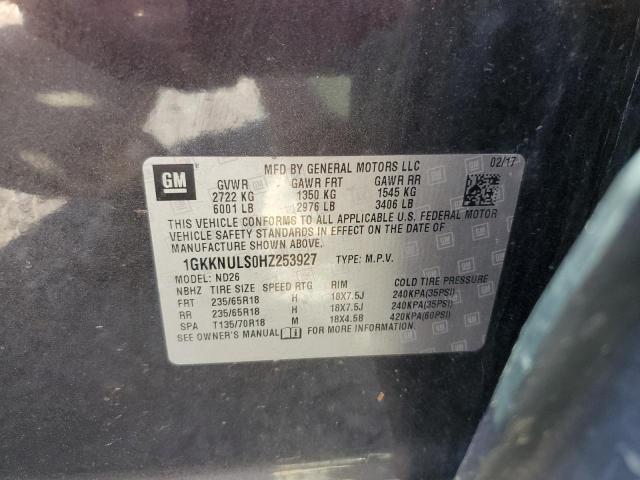 1GKKNULS0HZ253927 - 2017 GMC ACADIA SLT-1 BROWN photo 13