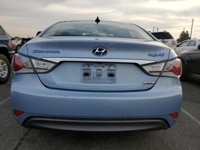 KMHEC4A46DA064626 - 2013 HYUNDAI SONATA HYBRID BLUE photo 6