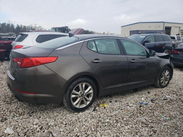 KNAGN4A61B5139289 - 2011 KIA OPTIMA EX GRAY photo 3