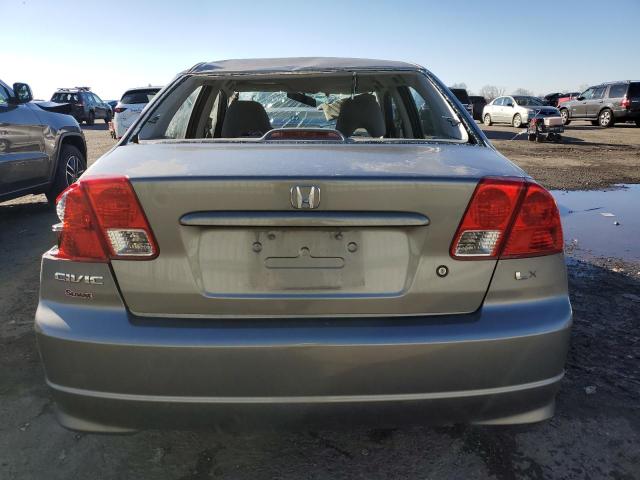 2HGES16534H505834 - 2004 HONDA CIVIC LX GRAY photo 6