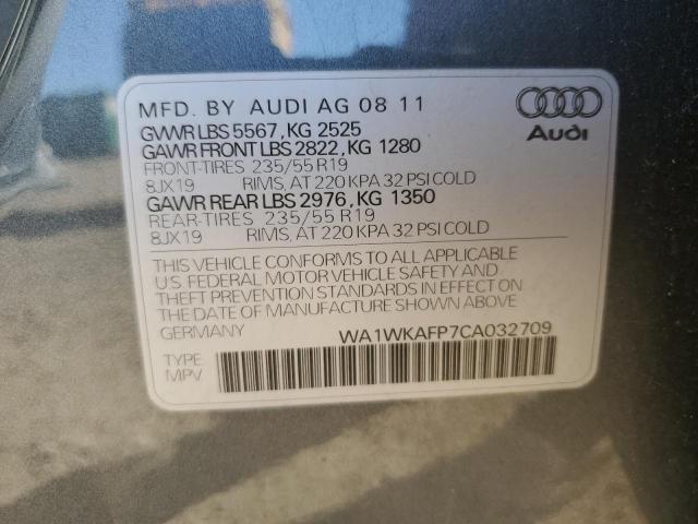 WA1WKAFP7CA032709 - 2012 AUDI Q5 PRESTIGE GRAY photo 13