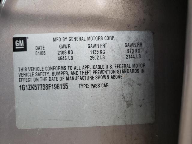 1G1ZK57738F198155 - 2008 CHEVROLET MALIBU LTZ 棕色 照片 13