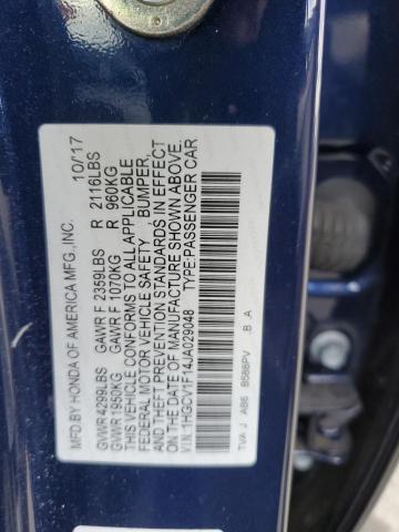 1HGCV1F14JA029048 - 2018 HONDA ACCORD LX BLUE photo 13