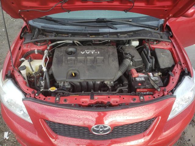 1NXBU4EE3AZ365822 - 2010 TOYOTA COROLLA BASE RED photo 11